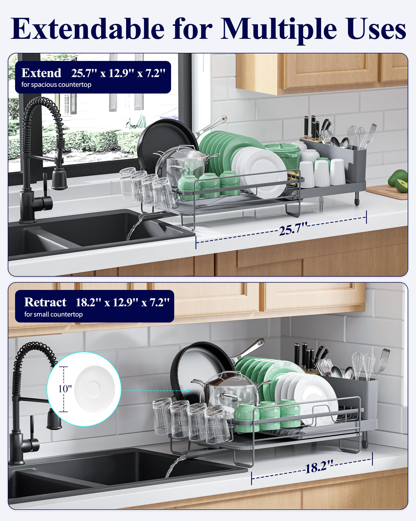 Kitsure stainless-steel rack resists rust and keeps a fingerprint-free finish