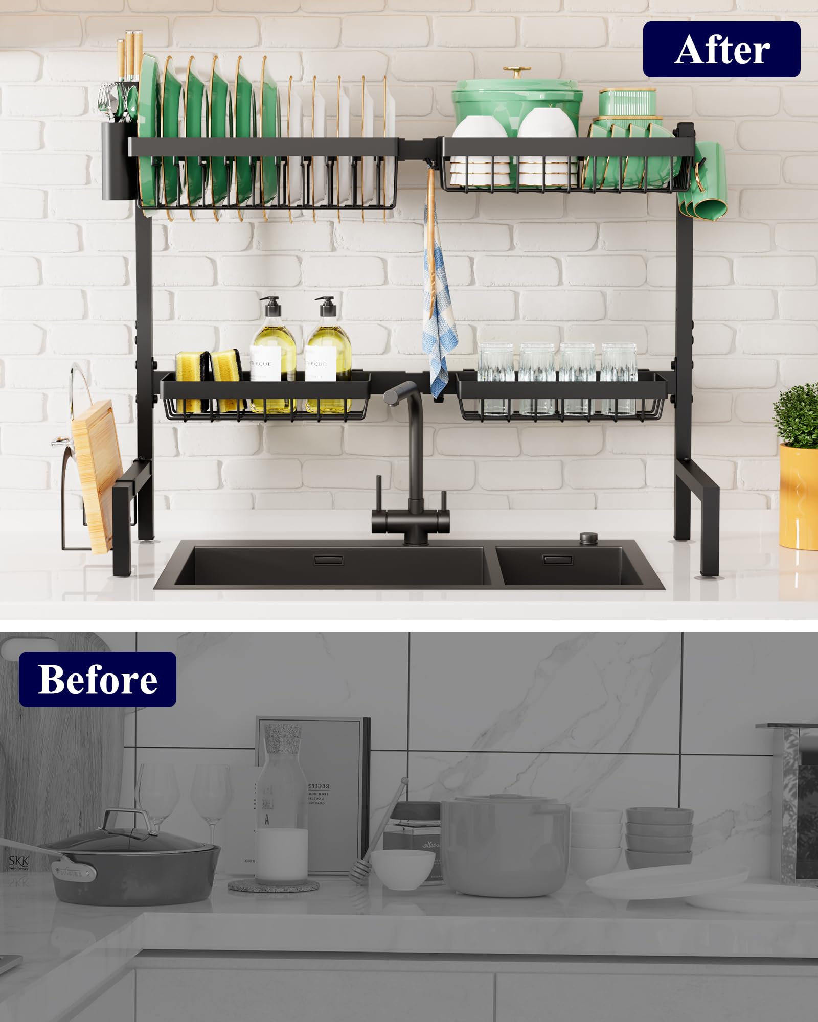 Kitsure five hooks add extra space for towels and small gadgets