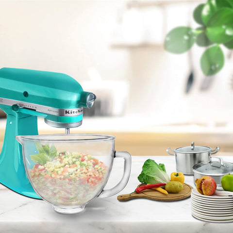 Kitwanda glass bowl is dishwasher-safe for easy cleaning after cooking