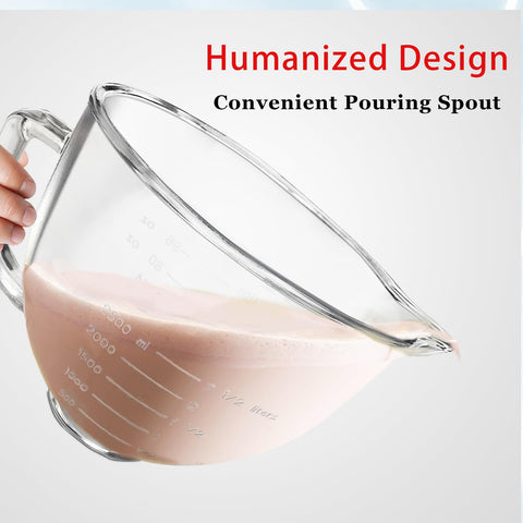 Kitwanda glass mixer bowl offers clear visibility during mixing