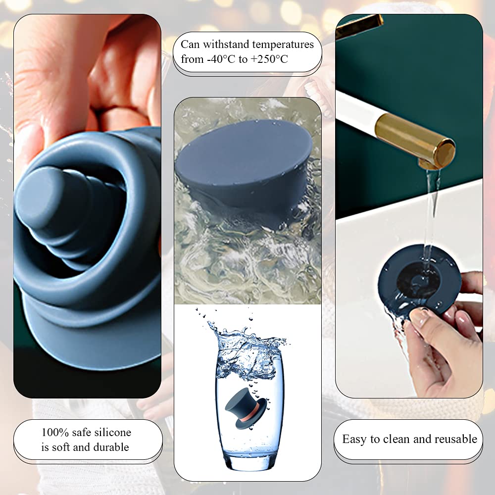 Kitwinney universal-fit wine stoppers prevent leaks when stored on their side.