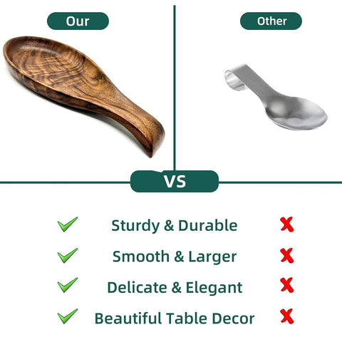 Kityemo walnut spoon rest gift-ready presentation for thoughtful kitchen gifts.
