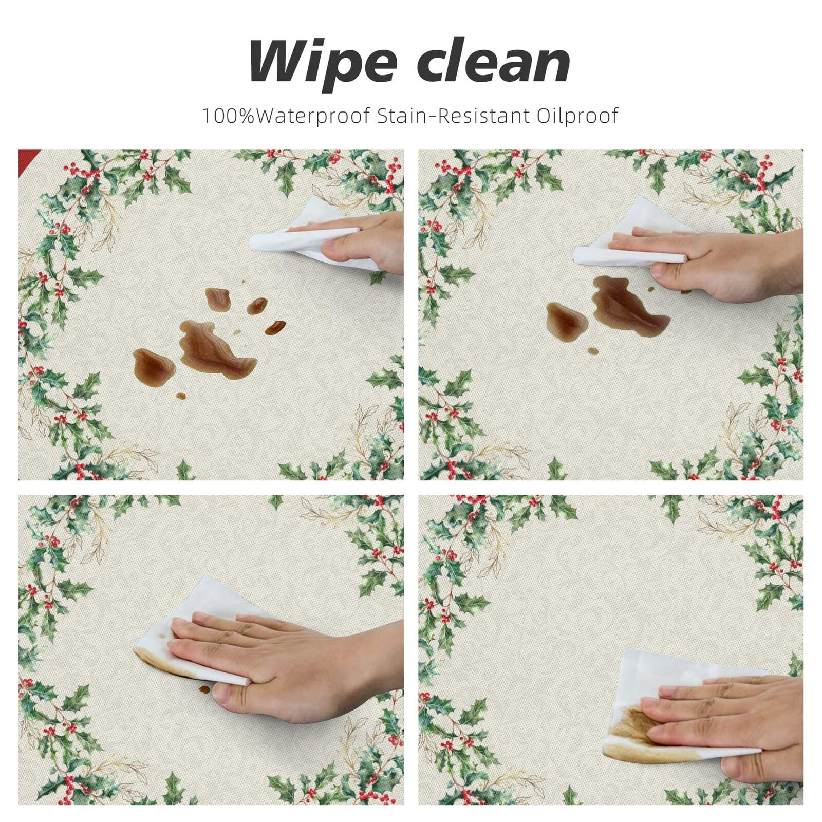 Elastic-edge fit keeps the KiuLoam tablecloth from shifting during meals.