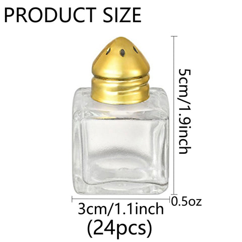 KIUSOWAYD mini cube pepper shaker with funnel, easy refill for salt and pepper.