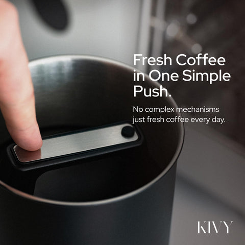KIVY aroma-preserving canister ideal for coffee lovers' kitchen