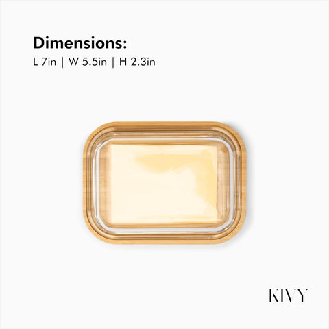 KIVY butter dish with bamboo base highlighting sustainable materials