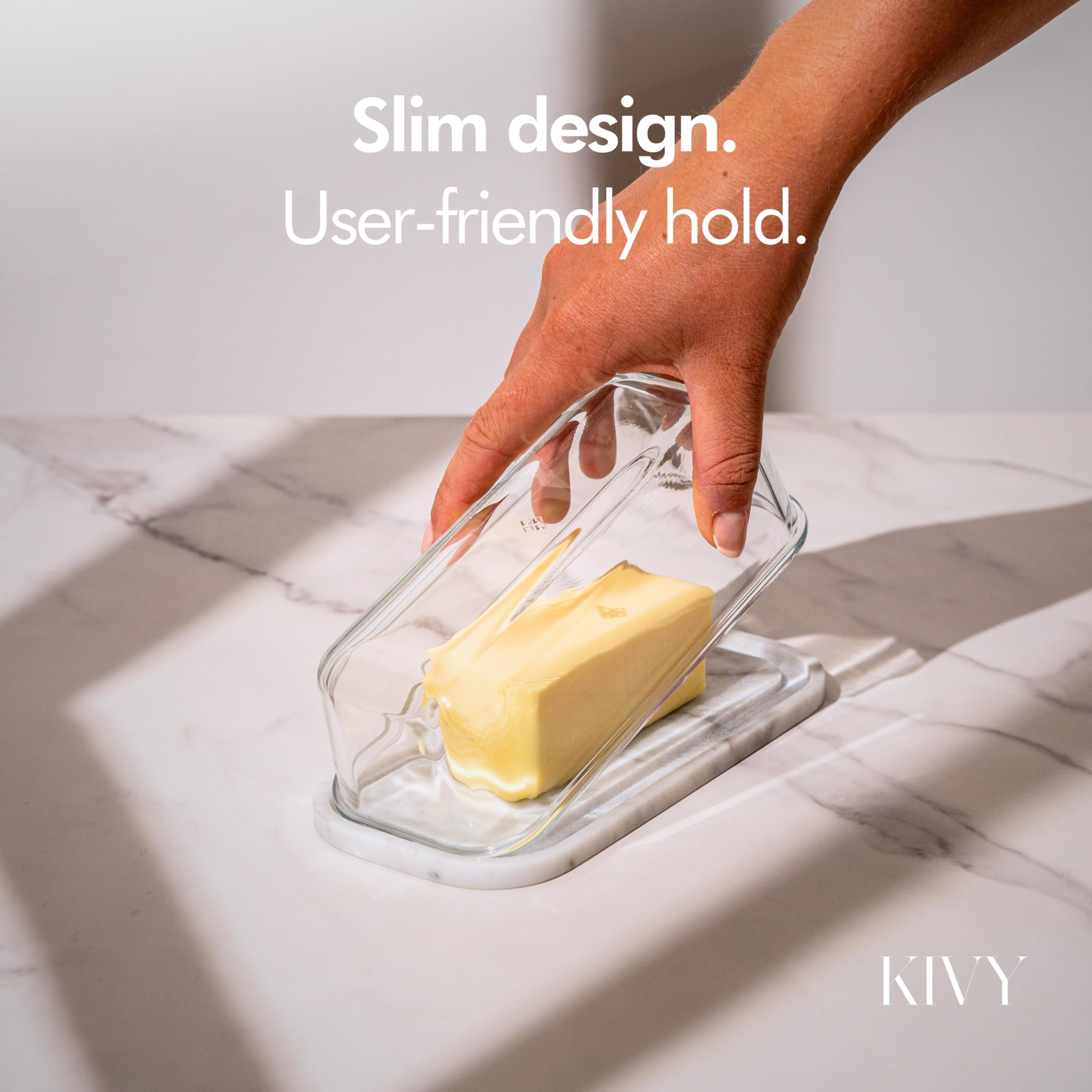 KIVY butter dish is dishwasher safe for easy cleanup