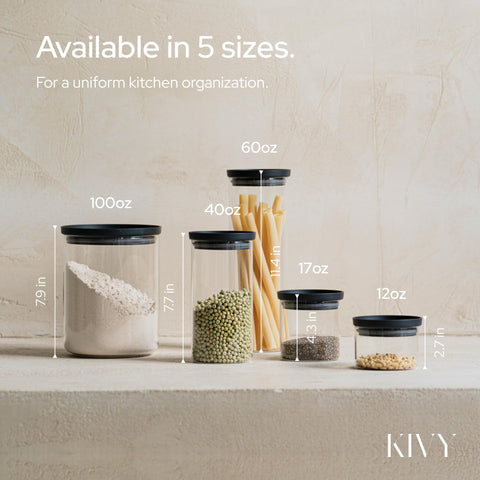KIVY coffee tea snack storage jar retains freshness and accessibility.