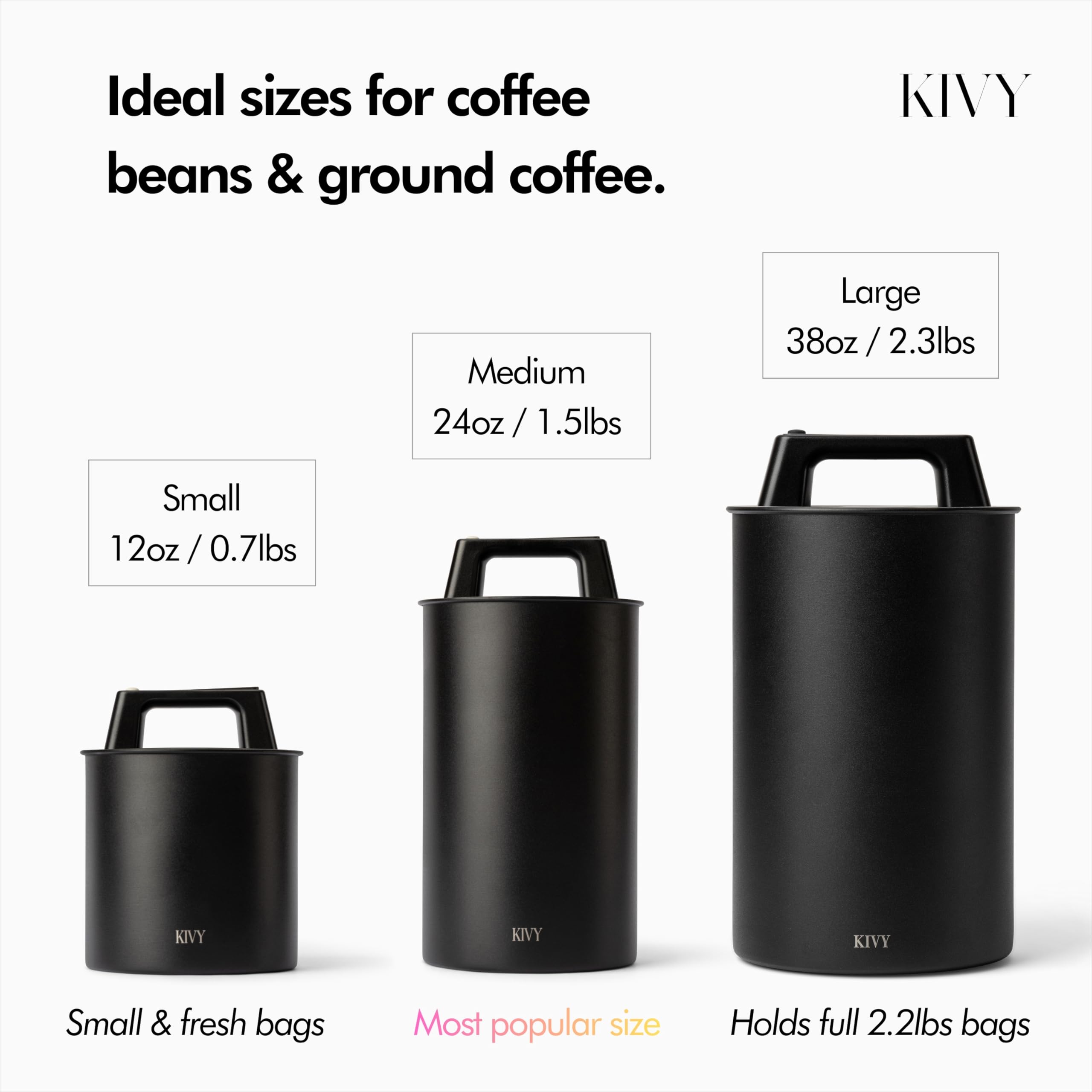 KIVY durable coffee storage container for home and cafe use