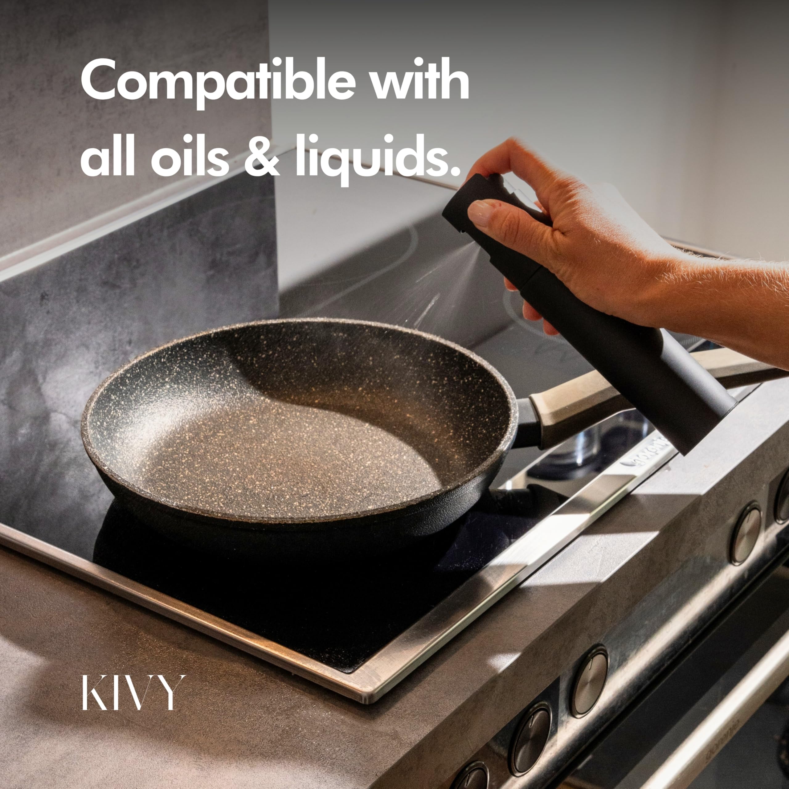 KIVY Glass Oil Sprayer compact design saves counter space