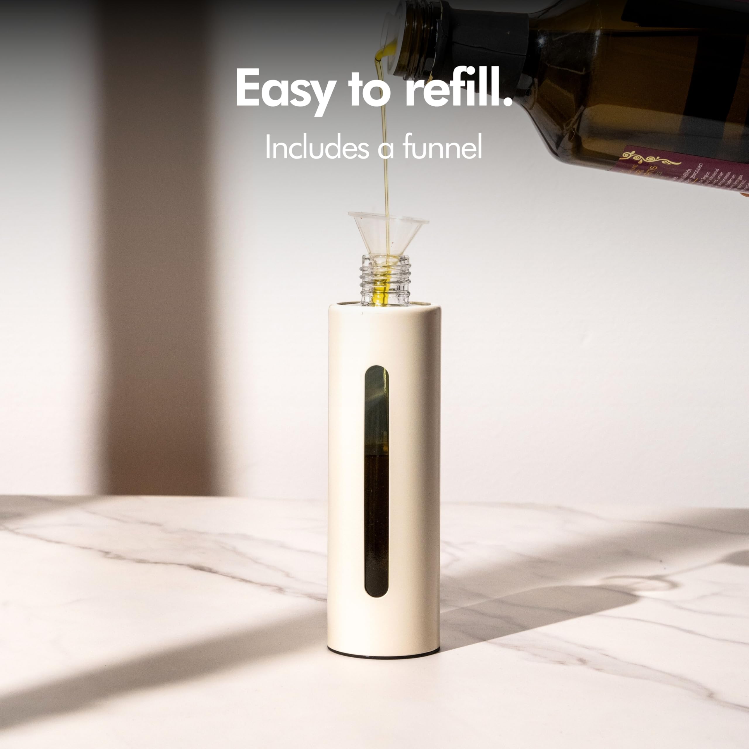 KIVY in action for salad and barbecue prep with even oil application.