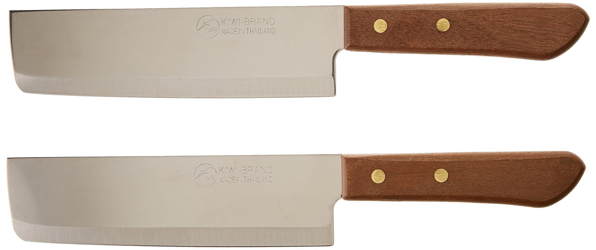 Kiwi chef knives set with 6.5-inch blades for precise slicing and prep.