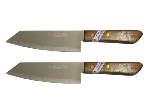 Kiwi DeBa-style knives show flexible blades ideal for fish prep and delicate slicing.