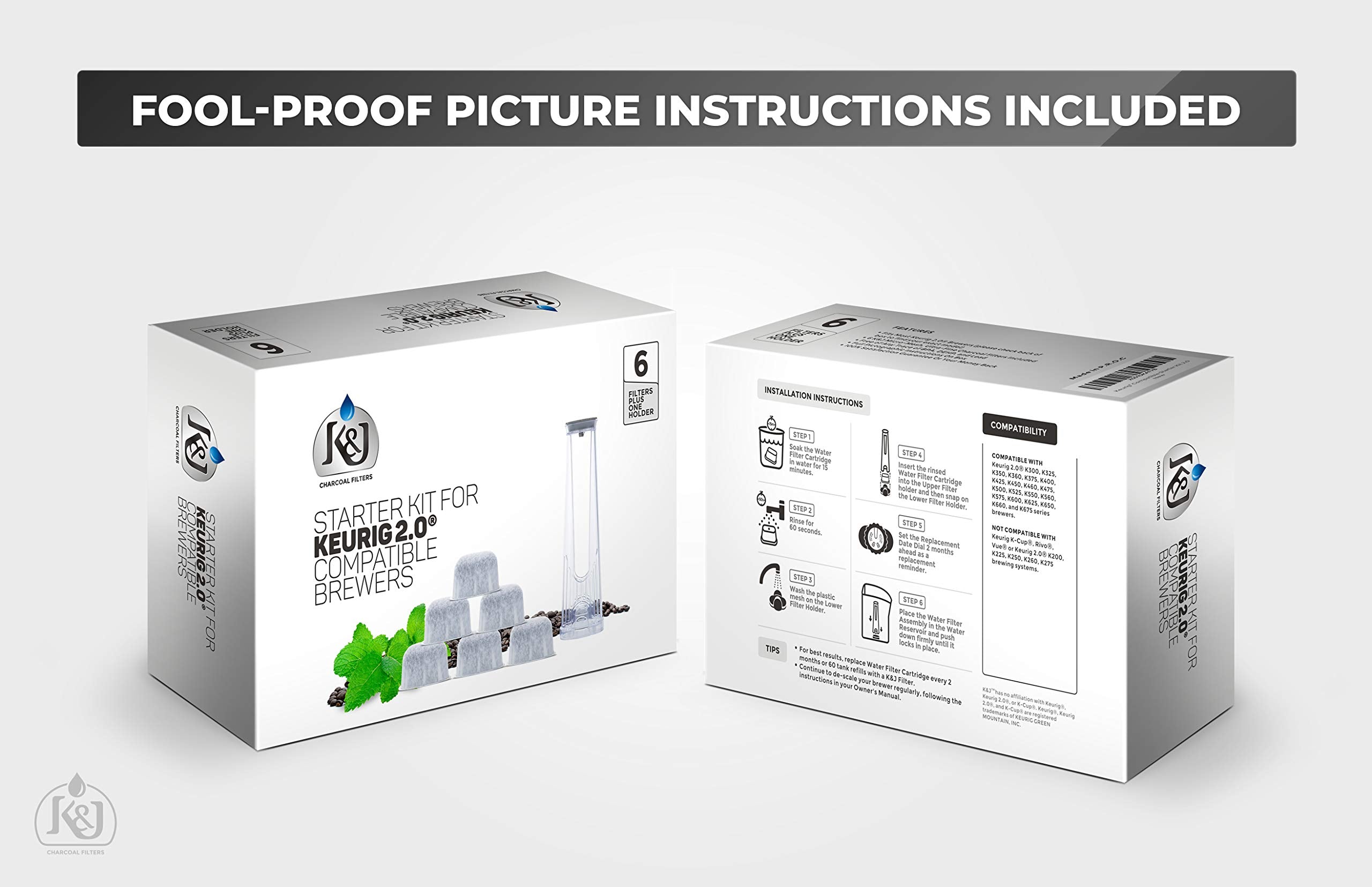 K&J installation guide illustration simplifies setup for quick use.