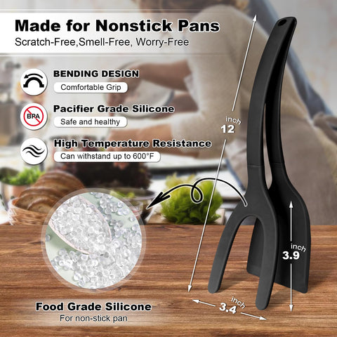 KJG spatula with tapered edge protects nonstick coatings during cooking