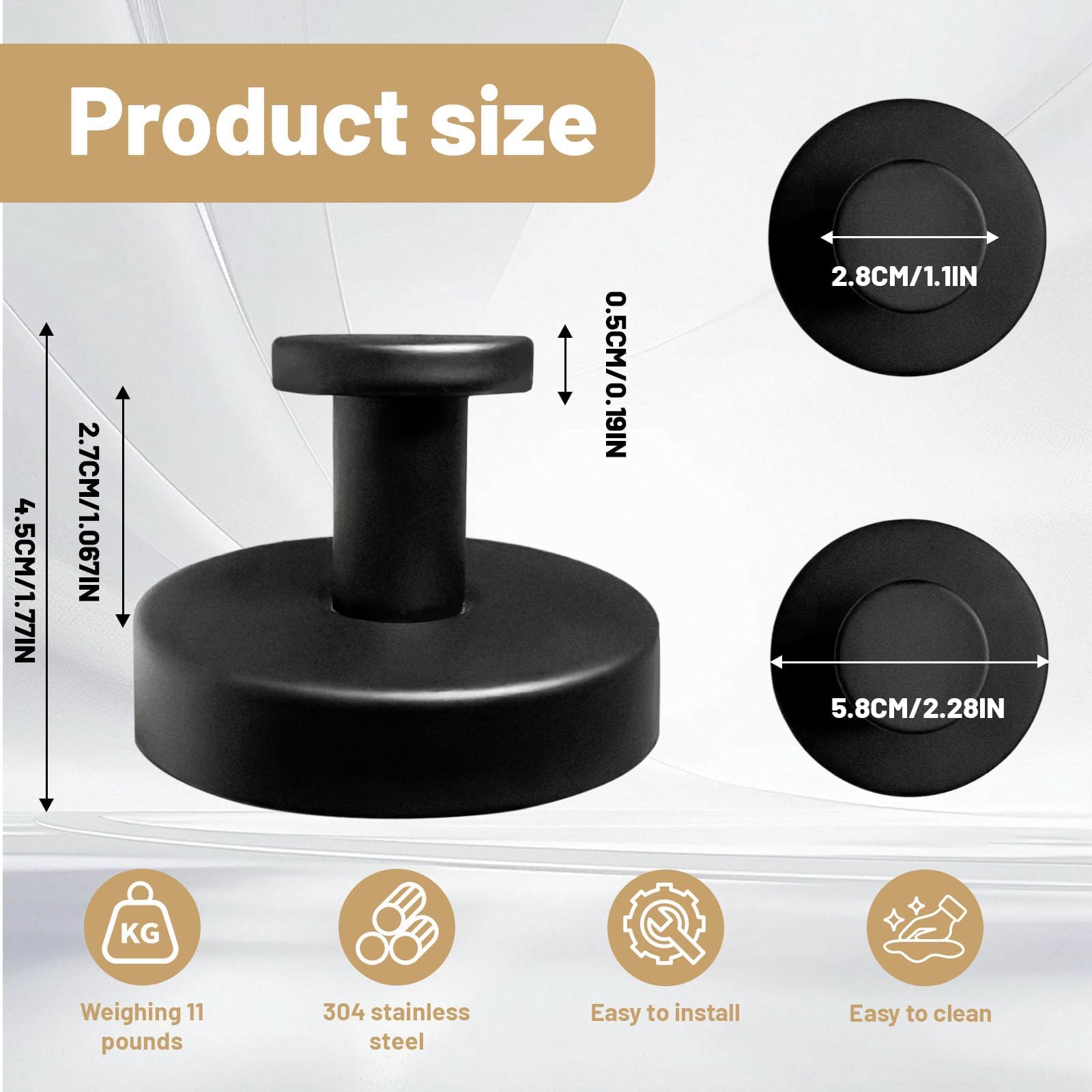 KJMAQI bathroom suction hook for towels on tile or glass
