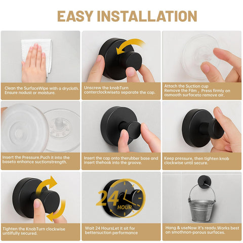 KJMAQI moisture resistant suction hook for damp areas