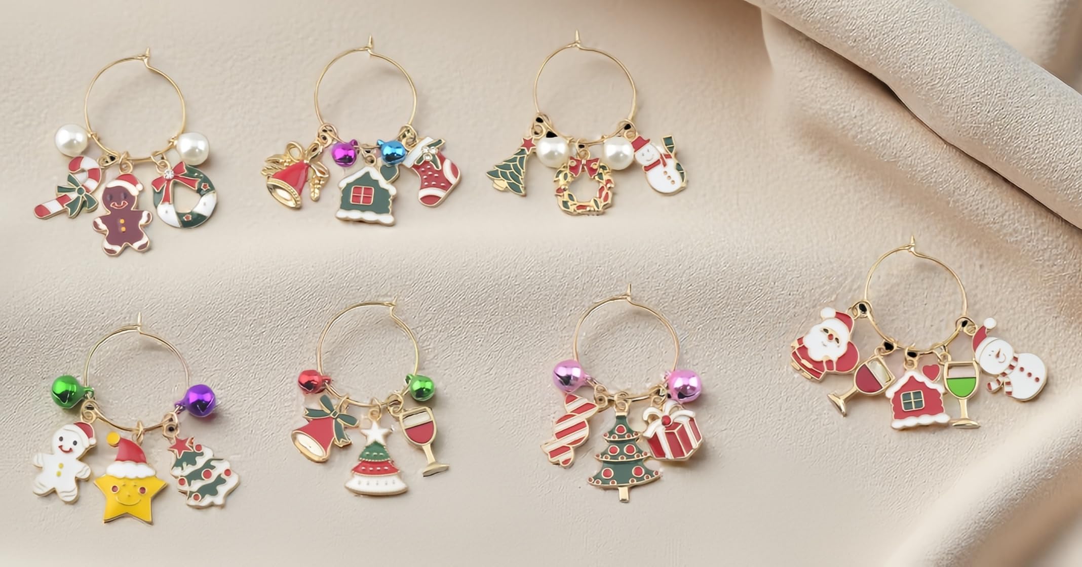 KJML DIY alphabet charms in gold for initials on glasses