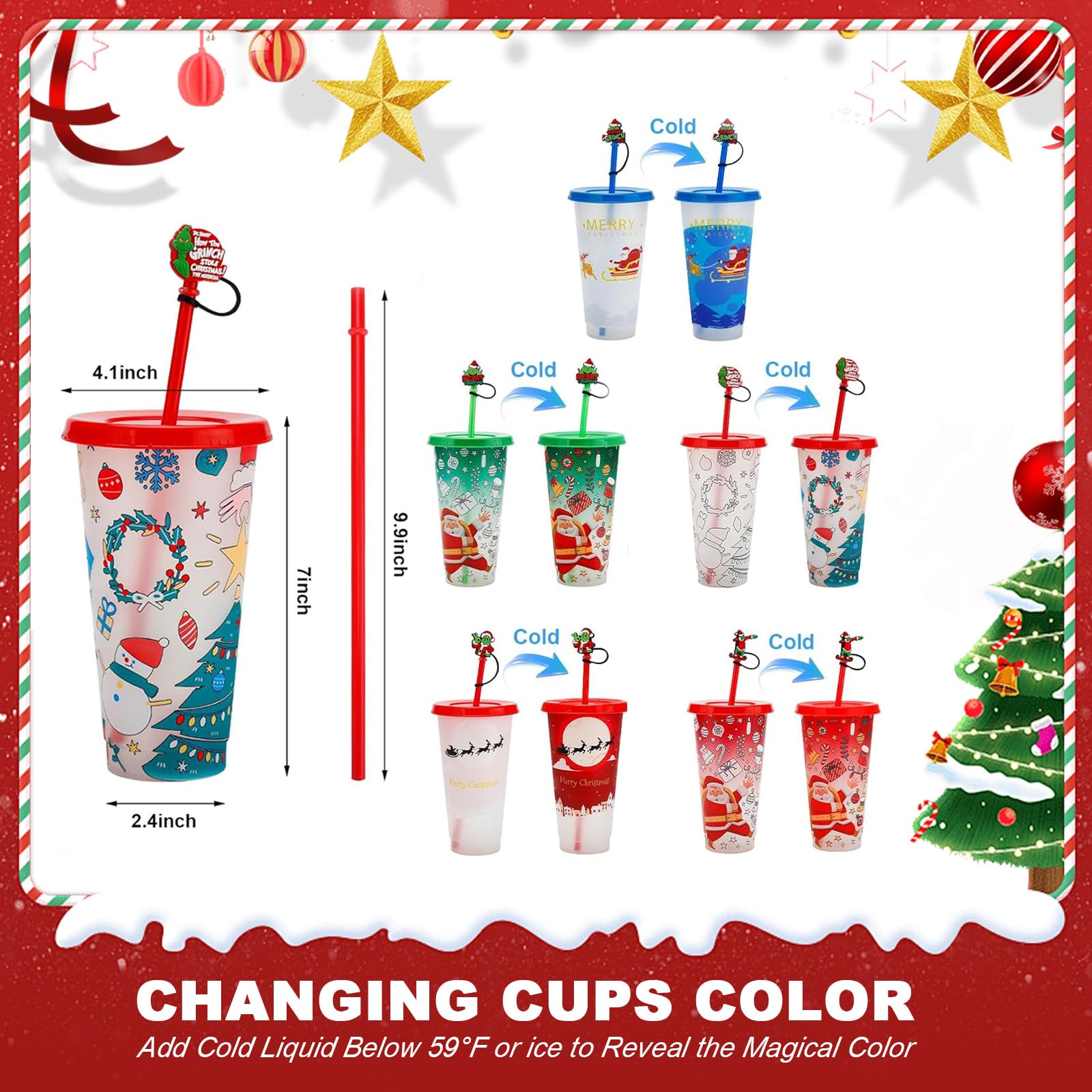 KJRIVER spill-proof lids on color-changing cups prevent spills during kids' parties