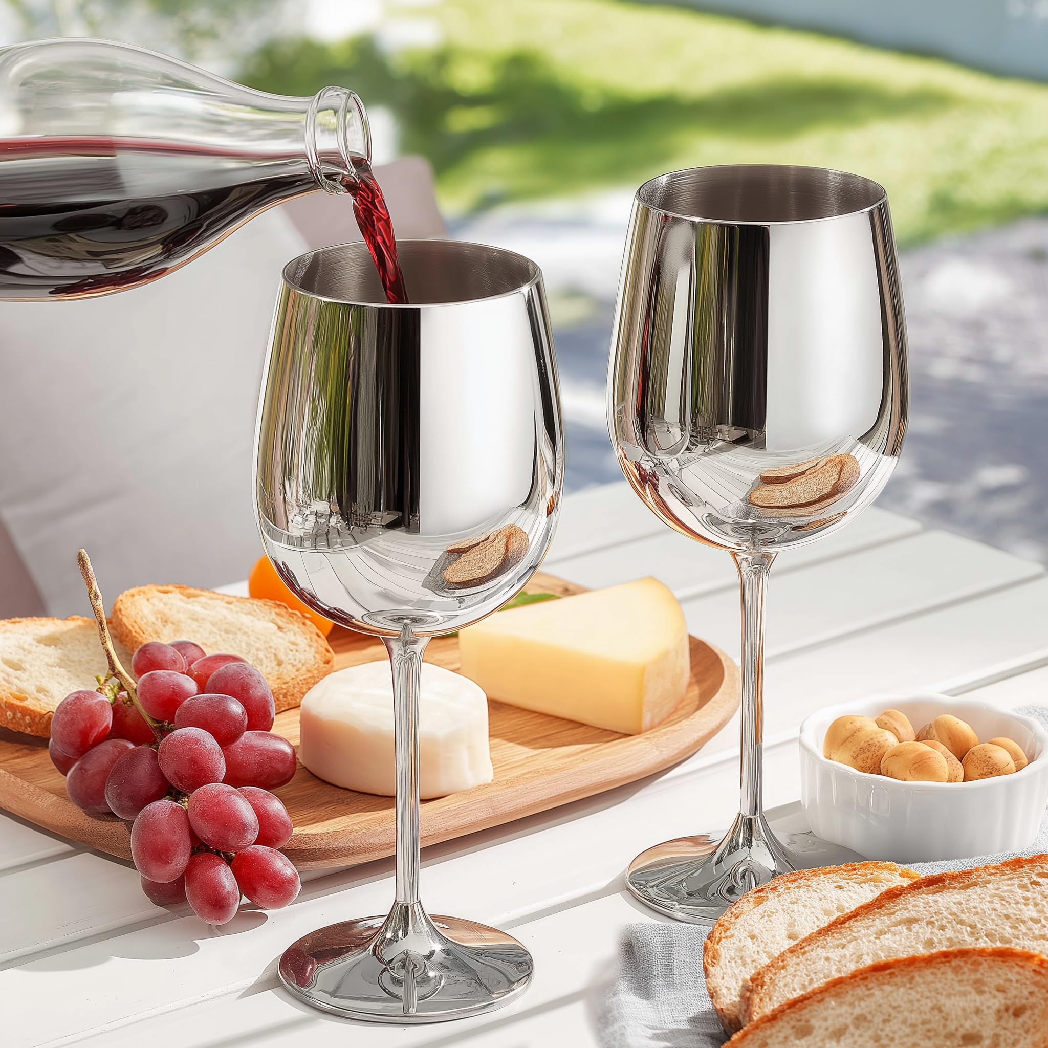 K&K Home dishwasher-safe wine glass, easy top-rack cleaning.