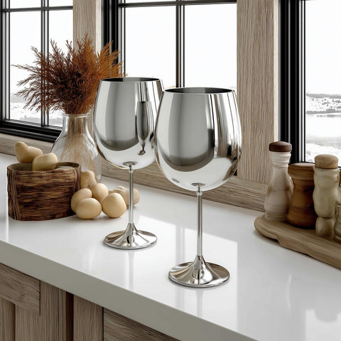 K&K Home 18oz unbreakable wine glasses for carefree gatherings.