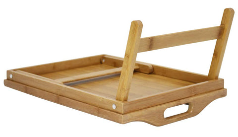 KKTONER bamboo bed tray wood grain finish adds natural warmth.