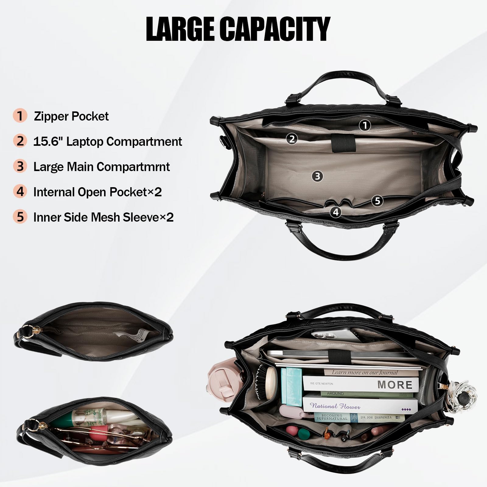 KKXIU durable polyester and PU leather exterior withstands daily use.