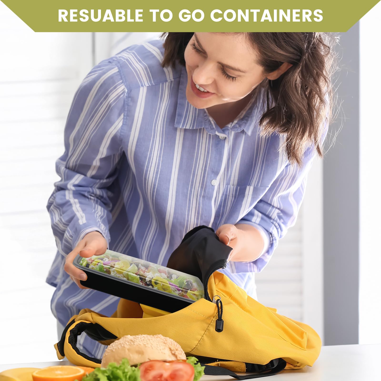 Kkyvvy freezer-safe and stackable containers keep bulk prep neat