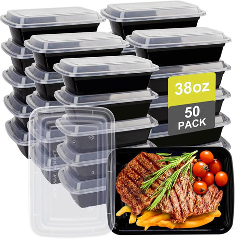 kkyvvy 38oz meal prep container with lids for portioned meals on the go