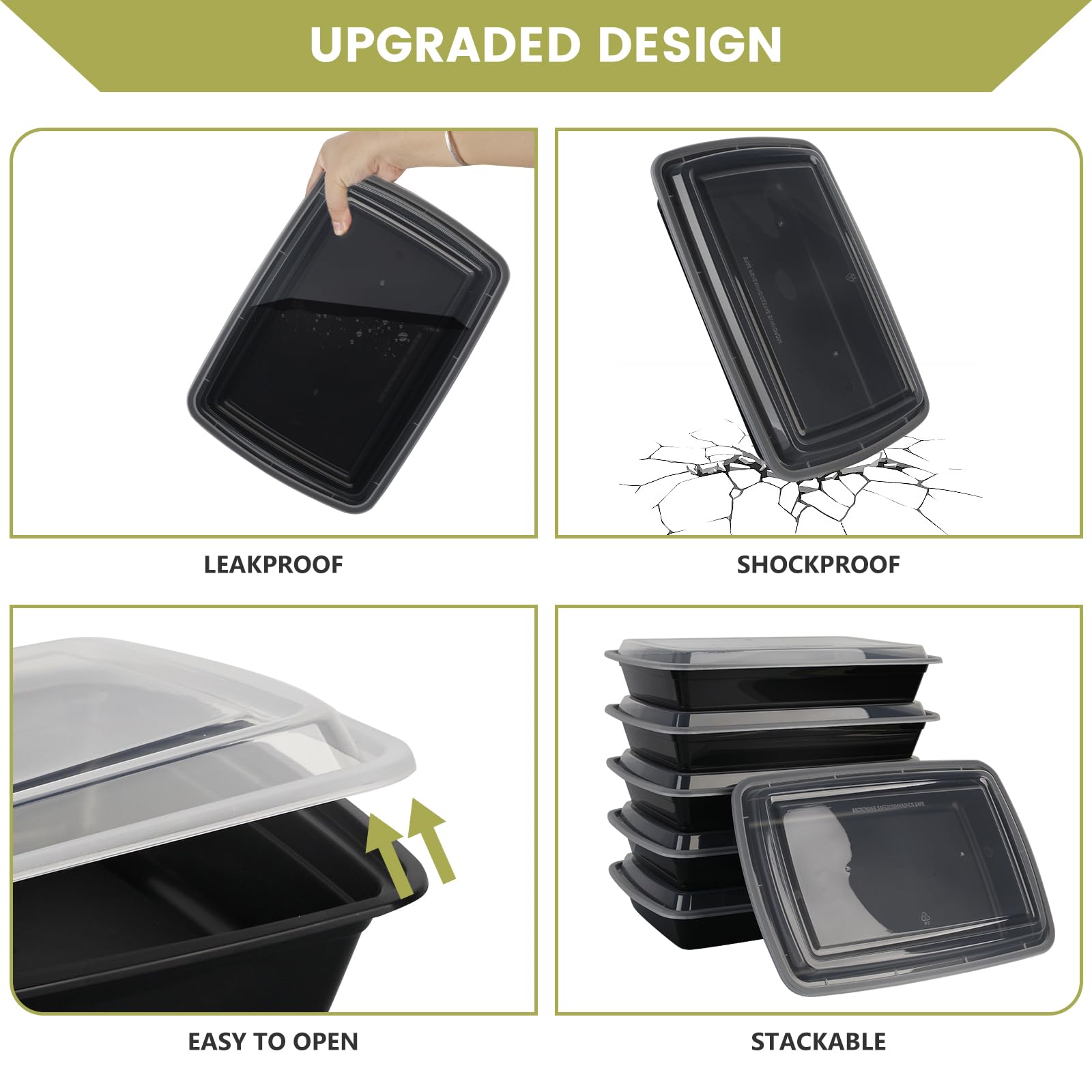 Kkyvvy microwave-safe meal prep for quick reheats and meals on the go