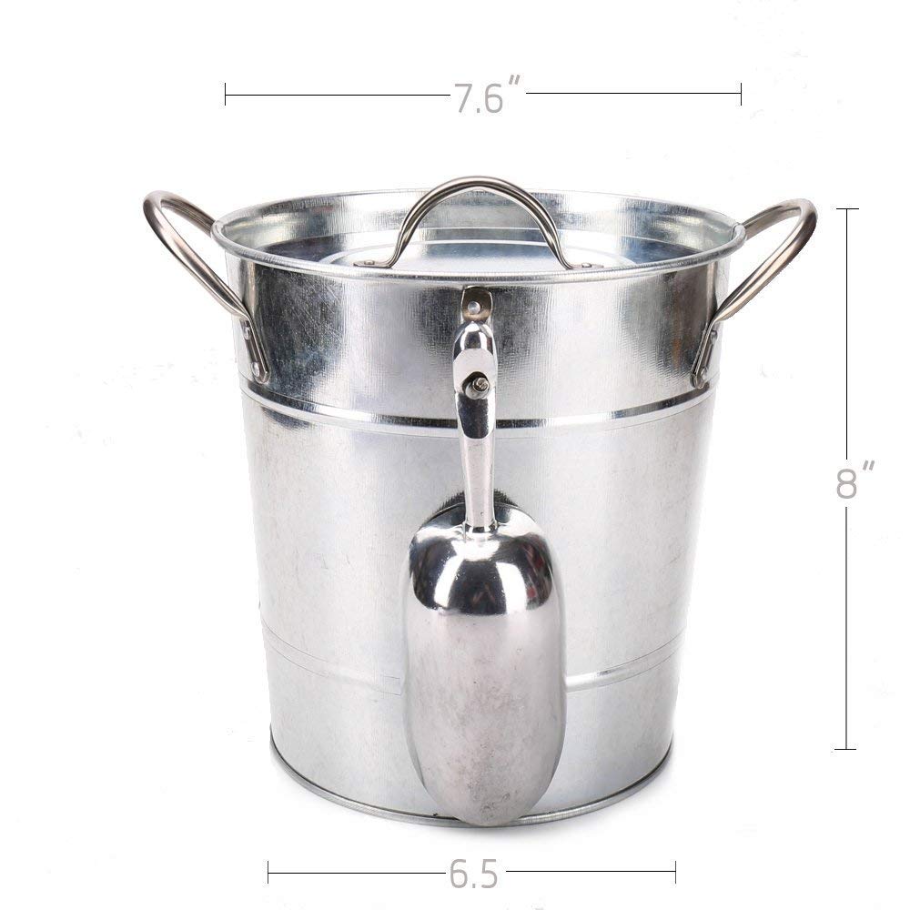 KL double-wall insulated ice bucket preserves ice longer at outdoor events.