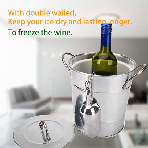 KL durable metal ice bucket designed for frequent event use.