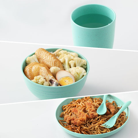 KL Kaloo wheat straw cups 4pc lightweight for snacks and beverages