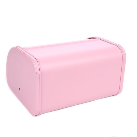 KL X458 pink bread box inside view reveals storage for bread cookies muffins