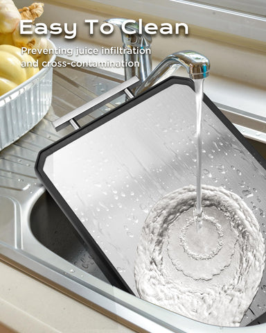 KLAPOLA Snowclad double-sided design helps separate kitchen tasks.