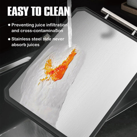 KLAPOLA SnowClad large meat board on kitchen counter for meal prep.