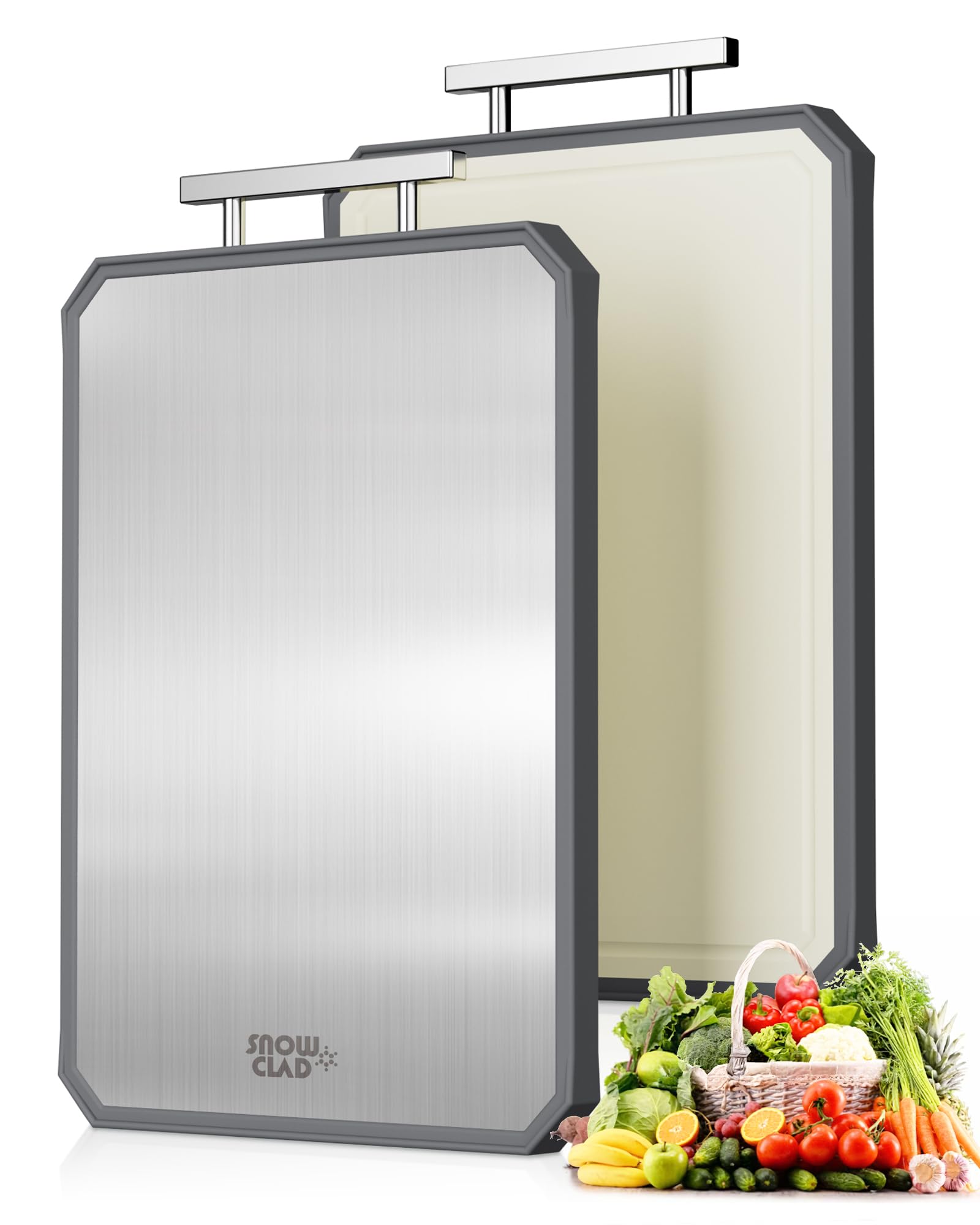 KLAPOLA Snowclad stainless steel meat cutting area for clean, quick slicing.