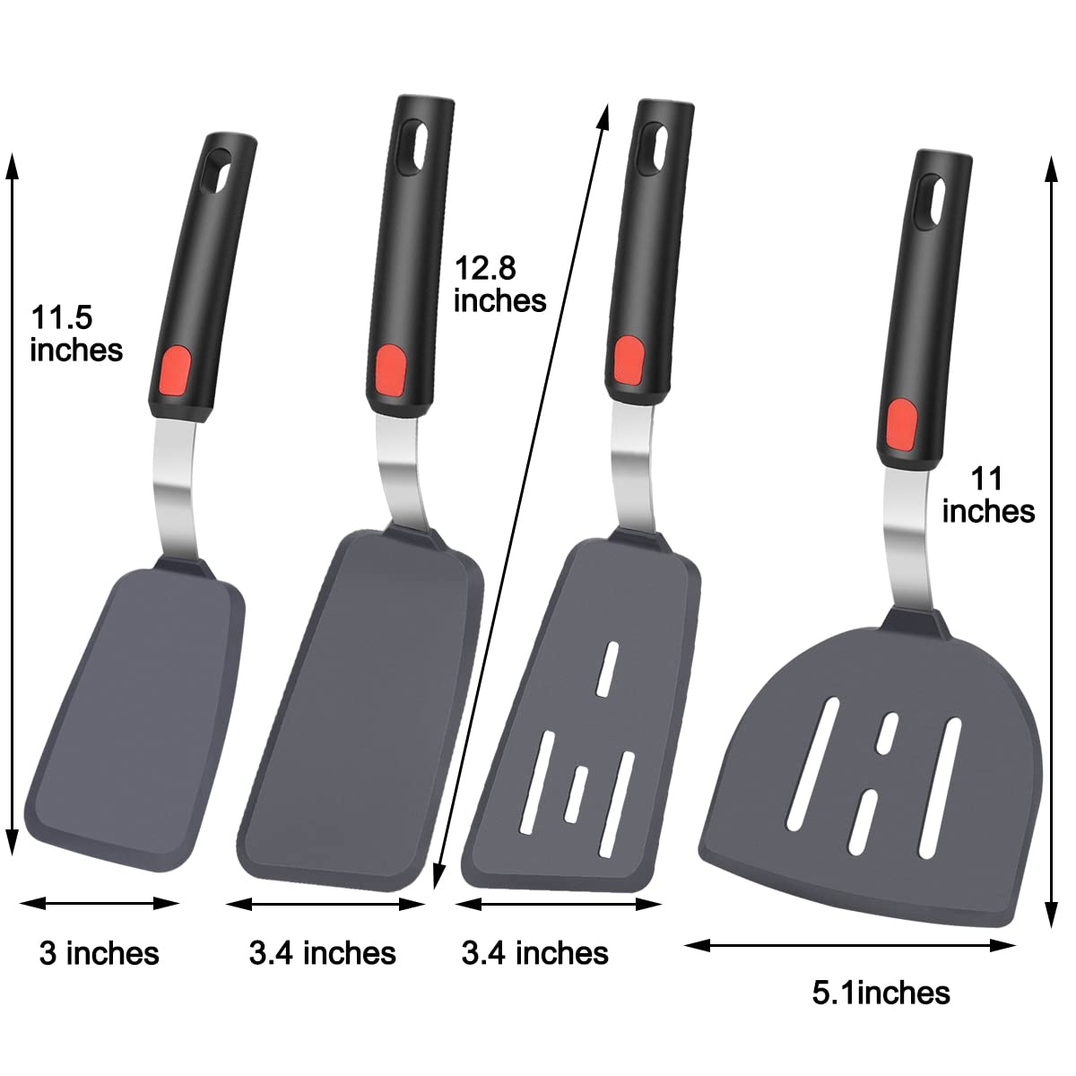 KLAQQED dishwasher-safe spatula set for easy cleaning and quick kitchen cleanup.