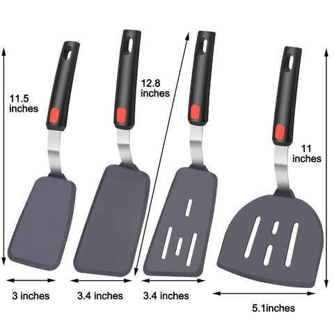 KLAQQED dishwasher-safe spatula set for easy cleaning and quick kitchen cleanup.