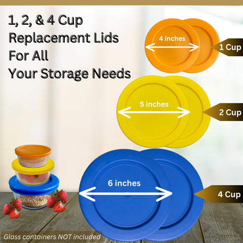 Klare Ware 2 cup yellow lid for round bowls keeps leftovers fresh and odor-free.