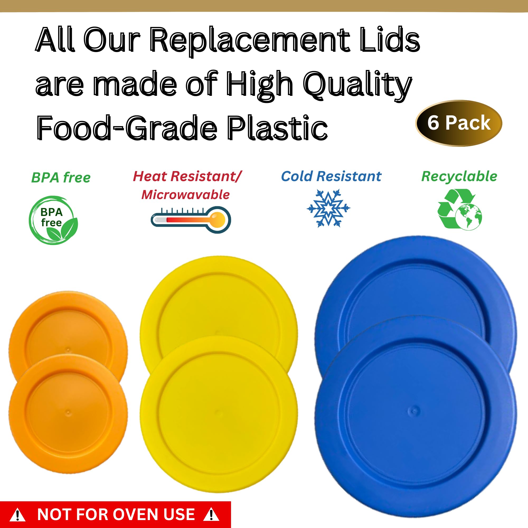 Klare Ware 4 cup blue lid for round bowls creates airtight seal for safe transport.