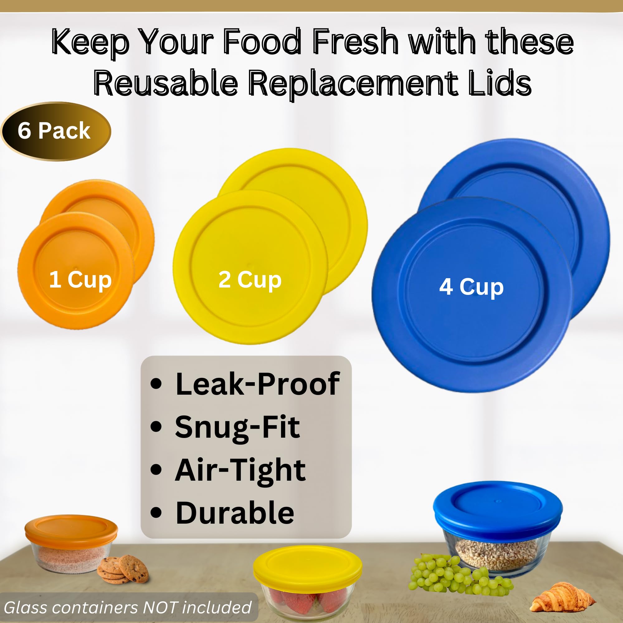 Klare Ware lid nonstick surface helps prevent sticking when handling leftovers.