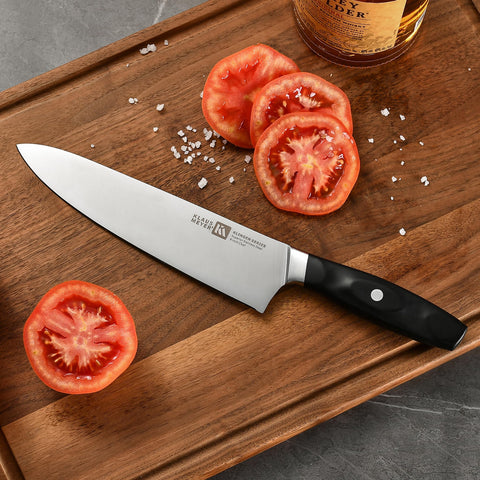Klaus Meyer serrated utility knives for grip and control.