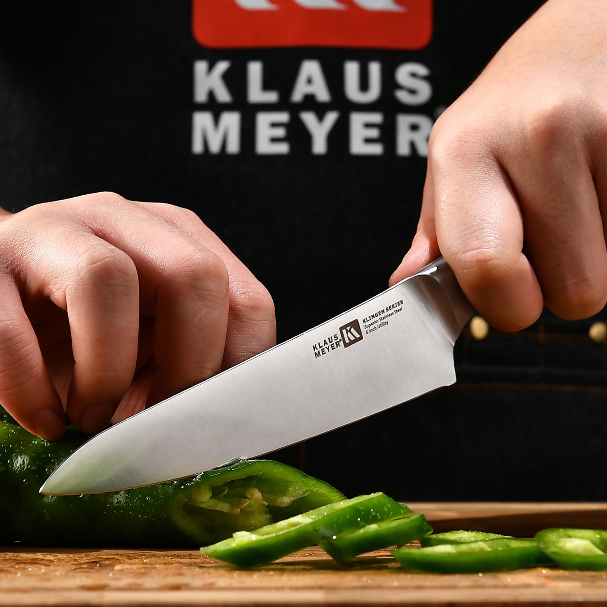 Klaus Meyer utility knife ready for versatile kitchen tasks.