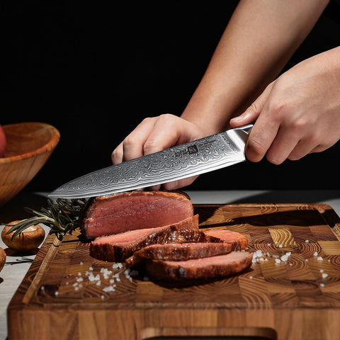 Klaus Meyer ergonomic ABS handle with mosaic rivet for comfortable grip.