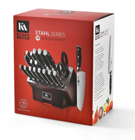 Klaus Meyer Stahl sharpening rod ensures long-lasting edge maintenance.