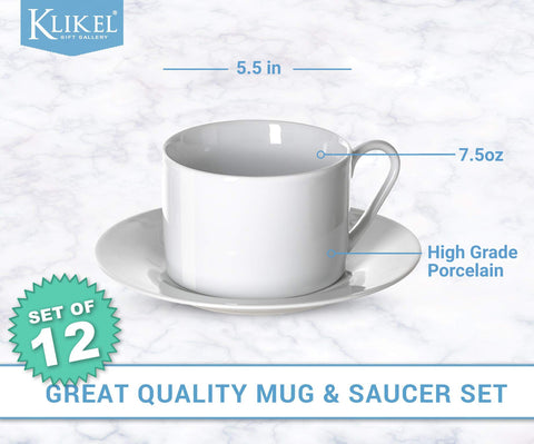 Klikel six-inch white plates complement any table setting with a polished look.