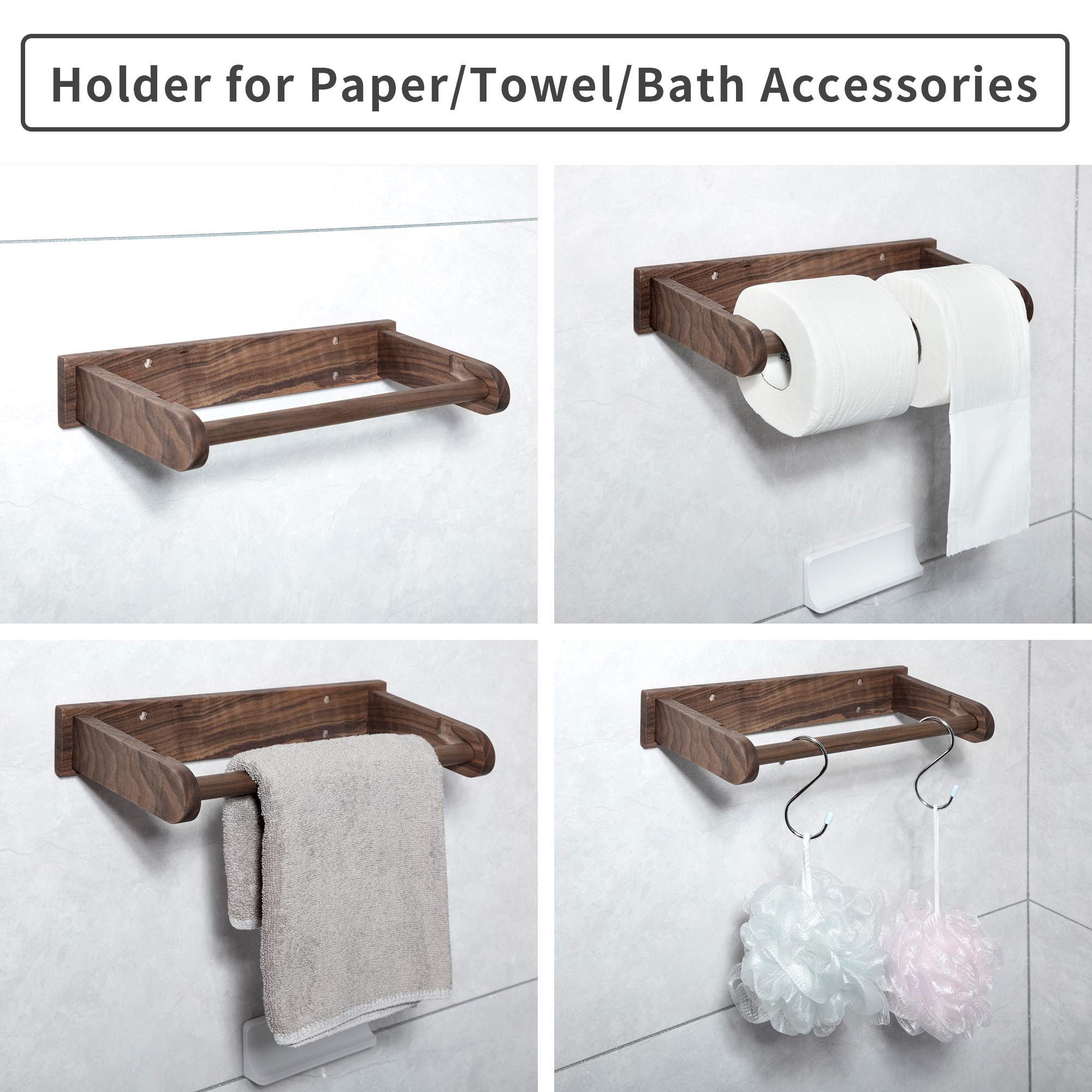 Klleyna handmade wood towel holder showcases artisan craftsmanship and natural grain.