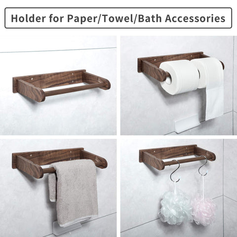 Klleyna handmade wood towel holder showcases artisan craftsmanship and natural grain.