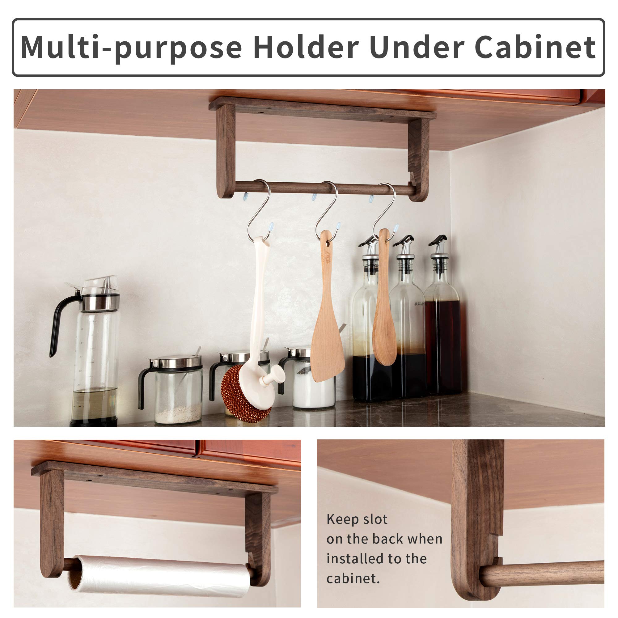 Klleyna slide-in wood rod makes roll changes quick and tidy.